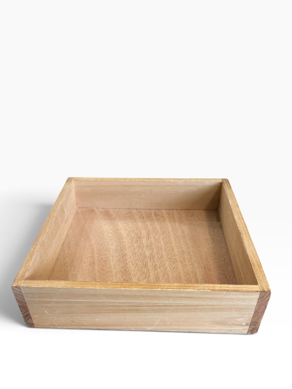 Ashland Square Wood Decorative Tray Rustic Farmhouse Catchall 9”